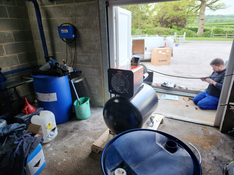 Mattei Blade 1 Vane Compressor at Wiltshire milk farm